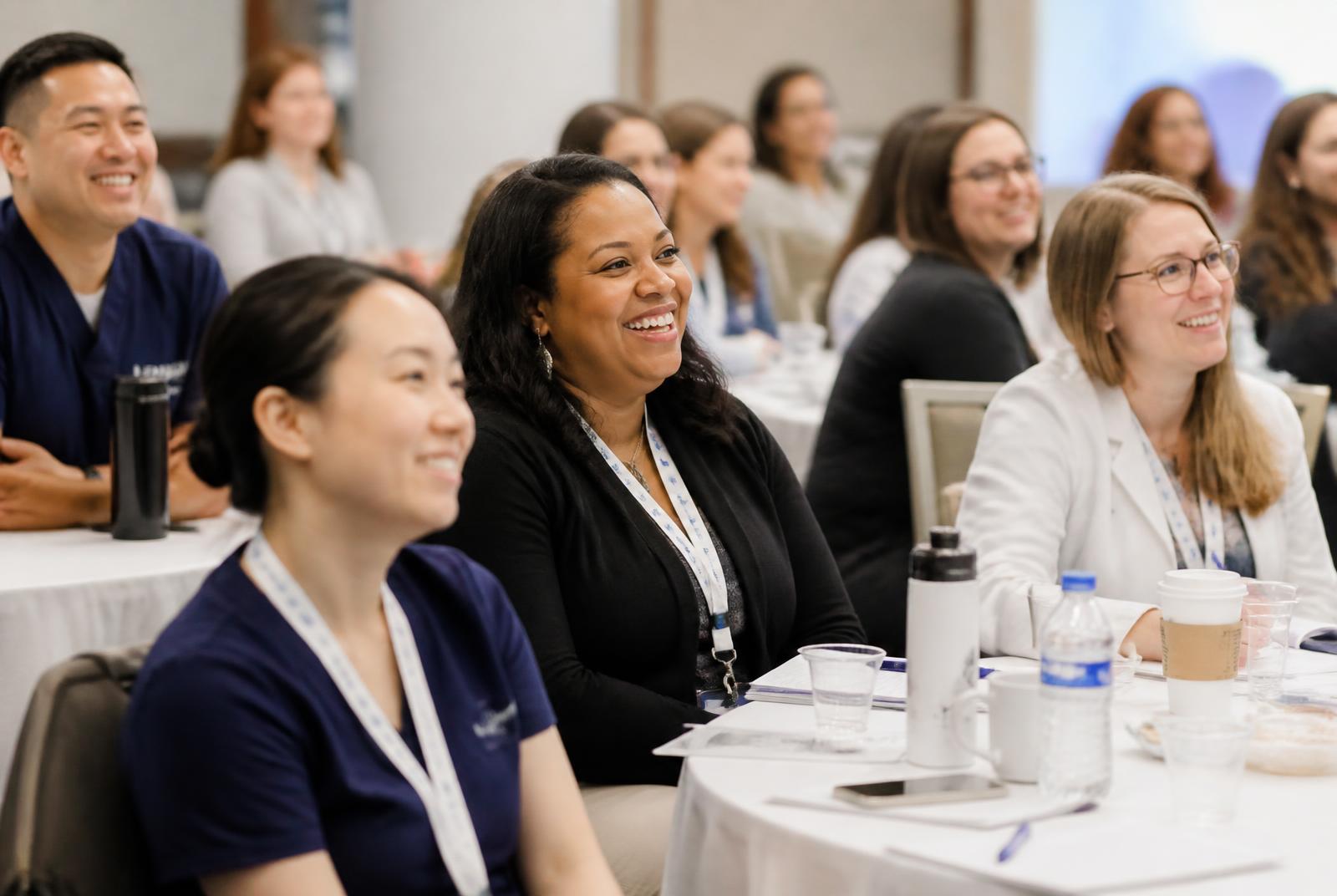 Clinicians participating in a Dr. G the NP EKG interpretation workshop